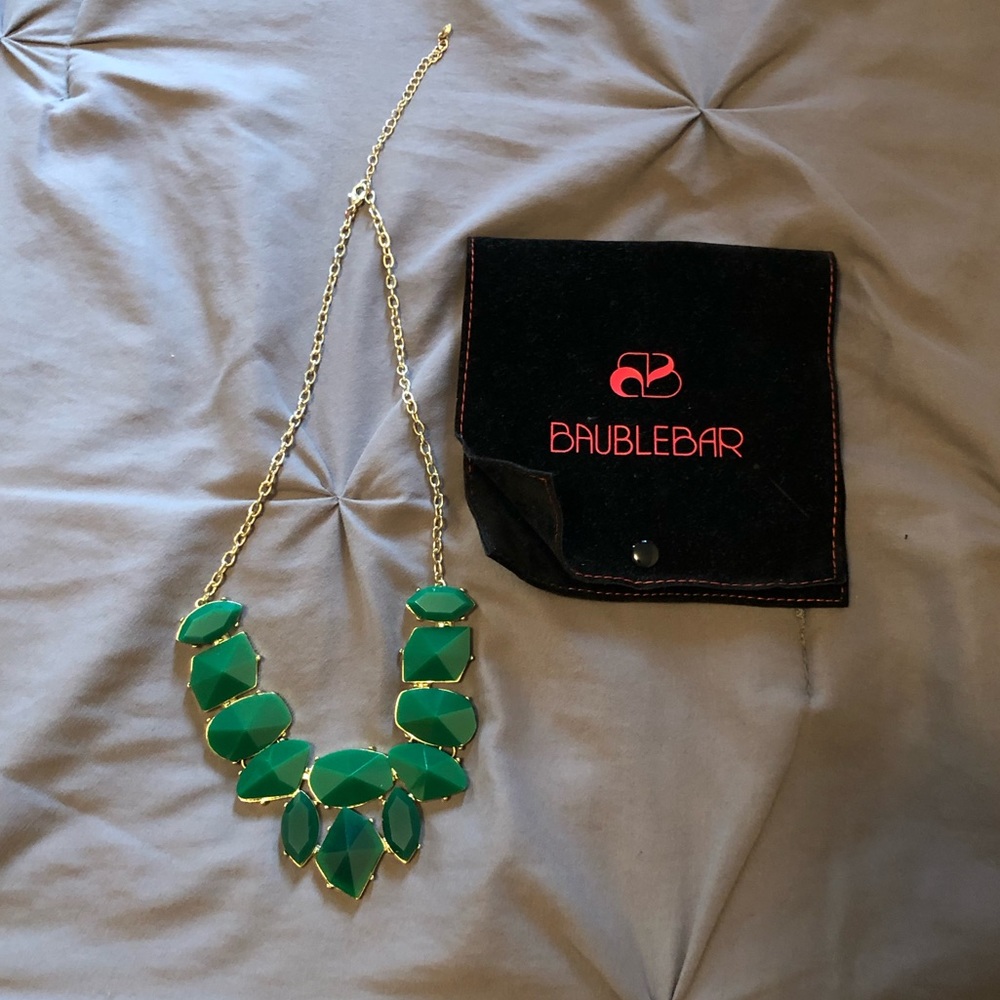Green and Gold statement necklace